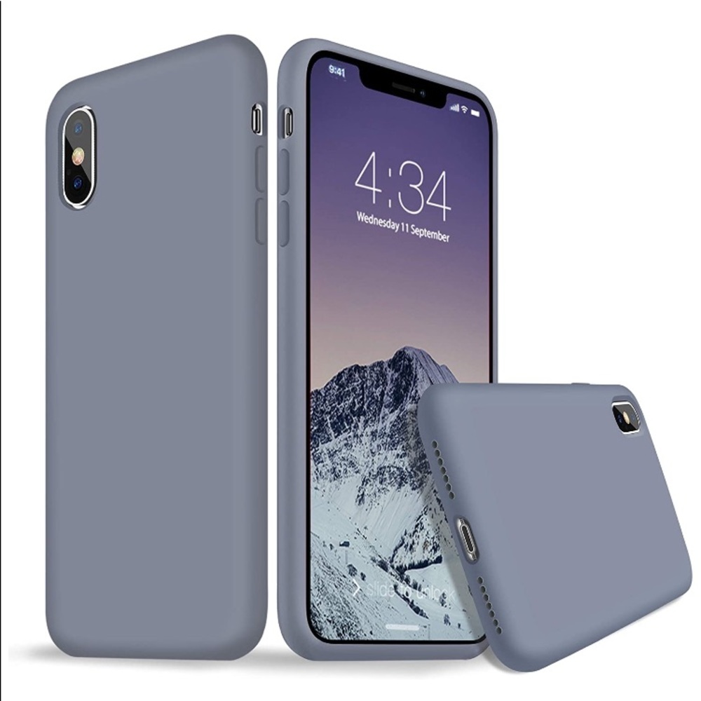Lavender Gray Liquid Silicone iPhone X Case